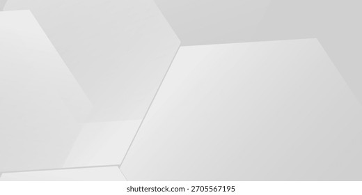 Vector minimalista blanco y gris hexágono fondo moderno. textura patrón blanco. modrn