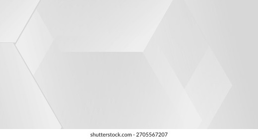 Vector minimalist white and gray hexagon modern background. texture white pattern. modrn