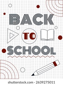  vector minimalistic back to school banner