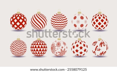 Vector. Minimalistic Christmas ball for decorative trees. New Year and Christmas design concept