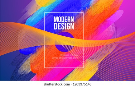 vector minimalistic colorful background. bright trend colors Creative design graphics for posters, sites, printing. Vector line gradient halftone. frame for text Modern Art graphics.
