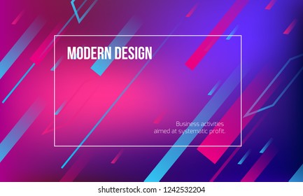 vector minimalistic colorful background. bright trend colors Creative design graphics for posters, sites, printing. Vector line gradient halftone. frame for text Modern Art graphics.