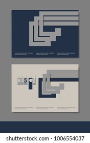 Vector minimalistic cover design. Template for brochure, education, business, web design.