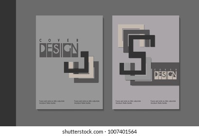 Vector minimalistic cover design. Template for brochure, education, business, web design.