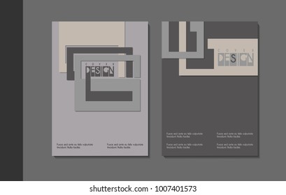 Vector minimalistic cover design. Template for brochure, education, business, web design.
