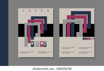Vector minimalistic cover design. Template for brochure, education, business, web design.