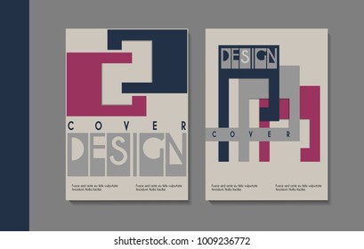 Vector minimalistic cover design. Template for brochure, education, business, web design.