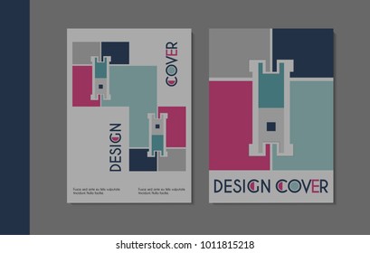 Vector minimalistic cover design. Template for brochure, education, business, web design.