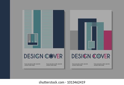 Vector minimalistic cover design. Template for brochure, education, business, web design.