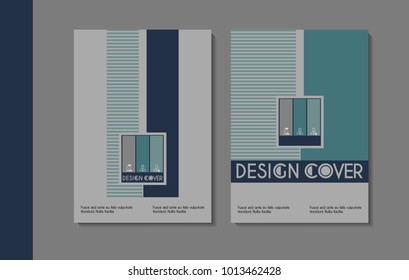 Vector minimalistic cover design. Template for brochure, education, business, web design.