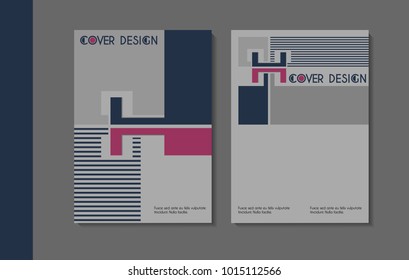 Vector minimalistic cover design. Template for brochure, education, business, web design.