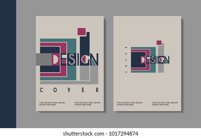 Vector minimalistic cover design. Template for brochure, education, business, web design.