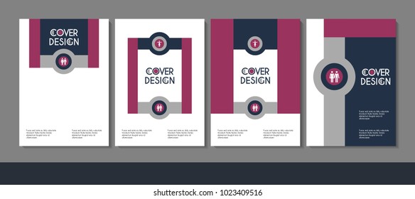 Vector minimalistic cover design. Template for brochure, education, business, web design.