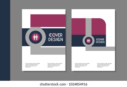 Vector minimalistic cover design. Template for brochure, education, business, web design.