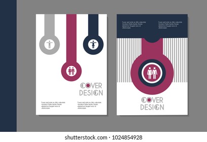 Vector minimalistic cover design. Template for brochure, education, business, web design.