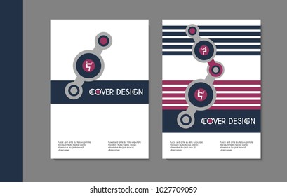 Vector minimalistic cover design. Template for brochure, education, business, web design.