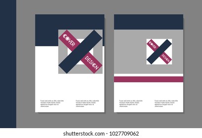 Vector minimalistic cover design. Template for brochure, education, business, web design.
