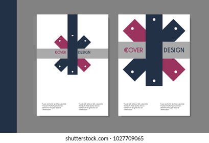 Vector minimalistic cover design. Template for brochure, education, business, web design.