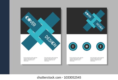 Vector minimalistic cover design. Template for brochure, education, business, web design.