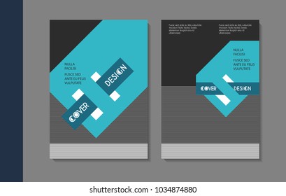 Vector minimalistic cover design. Template for brochure, education, business, web design.
