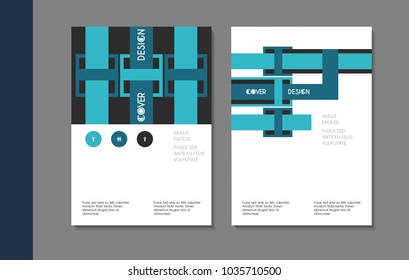 Vector minimalistic cover design. Template for brochure, education, business, web design.