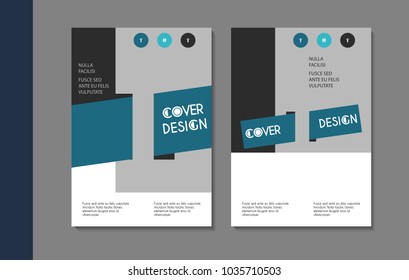 Vector minimalistic cover design. Template for brochure, education, business, web design.