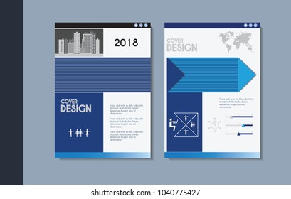 Vector minimalistic cover design. Template for brochure, education, business, web design.
