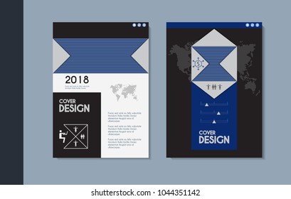 Vector minimalistic cover design. Template for brochure, education, business, web design.