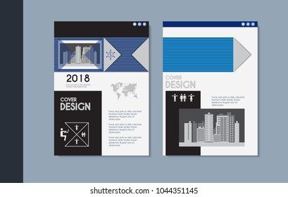 Vector minimalistic cover design. Template for brochure, education, business, web design.