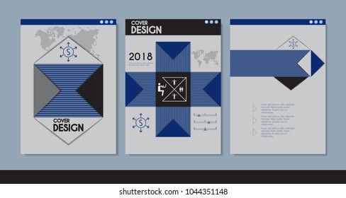 Vector minimalistic cover design. Template for brochure, education, business, web design.