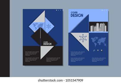 Vector minimalistic cover design. Template for brochure, education, business, web design.