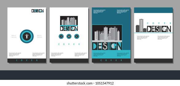 Vector minimalistic cover design. Template for brochure, education, business, web design.