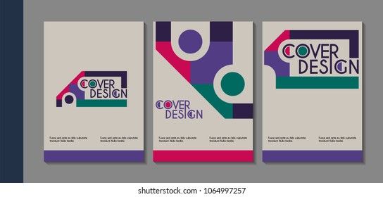 Vector minimalistic cover design. Template for brochure, education, business, web design.