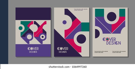 Vector minimalistic cover design. Template for brochure, education, business, web design.