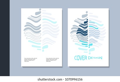 Vector minimalistic cover design. Template for brochure, education, business, web design.