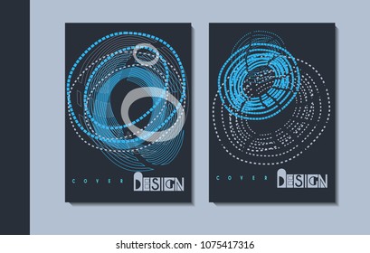 Vector minimalistic cover design. Template for brochure, education, business, web design.