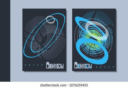 Vector minimalistic cover design. Template for brochure, education, business, web design.