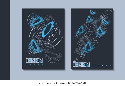 Vector minimalistic cover design. Template for brochure, education, business, web design.