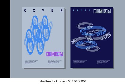 Vector minimalistic cover design. Template for brochure, education, business, web design.
