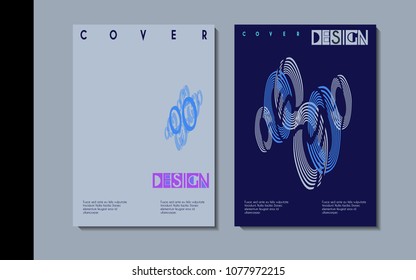 Vector minimalistic cover design. Template for brochure, education, business, web design.