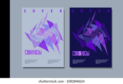 Vector minimalistic cover design. Template for brochure, education, business, web design.