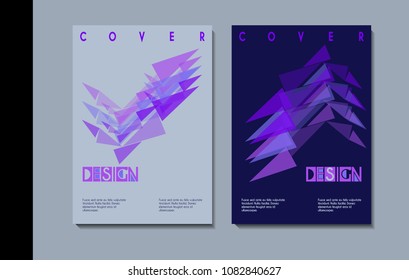 Vector minimalistic cover design. Template for brochure, education, business, web design.