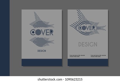Vector minimalistic cover design. Template for brochure, education, business, web design.