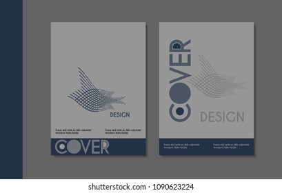 Vector minimalistic cover design. Template for brochure, education, business, web design.