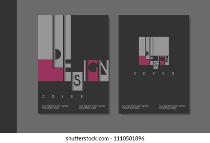 Vector minimalistic cover design. Template for brochure, education, business, web design.