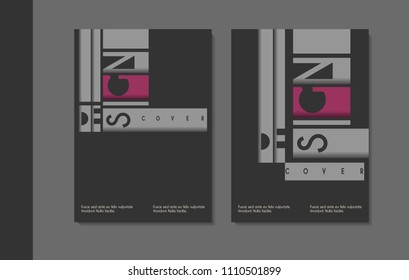Vector minimalistic cover design. Template for brochure, education, business, web design.