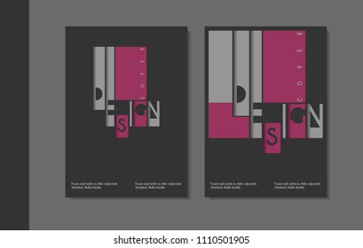 Vector minimalistic cover design. Template for brochure, education, business, web design.