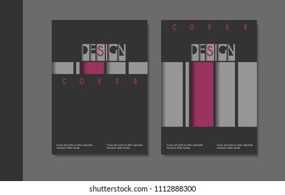 Vector minimalistic cover design. Template for brochure, education, business, web design.