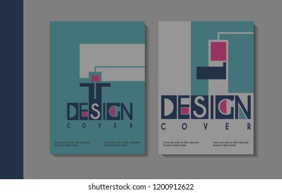 Vector minimalistic cover design. Template for brochure, education, business, web design.