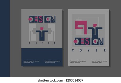 Vector minimalistic cover design. Template for brochure, education, business, web design.